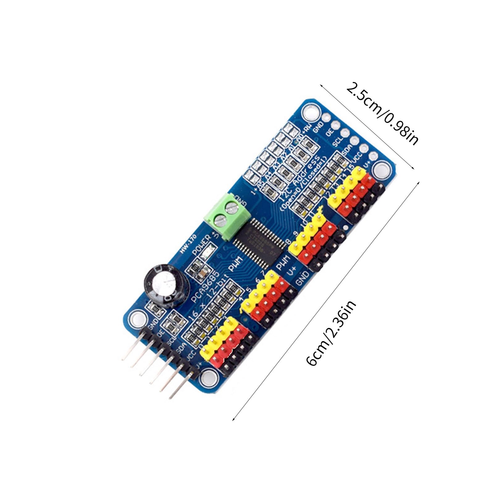 Amazon.co.jp: 2 個 PCA9685 16 チャンネル 12 ビット PWM サーボ